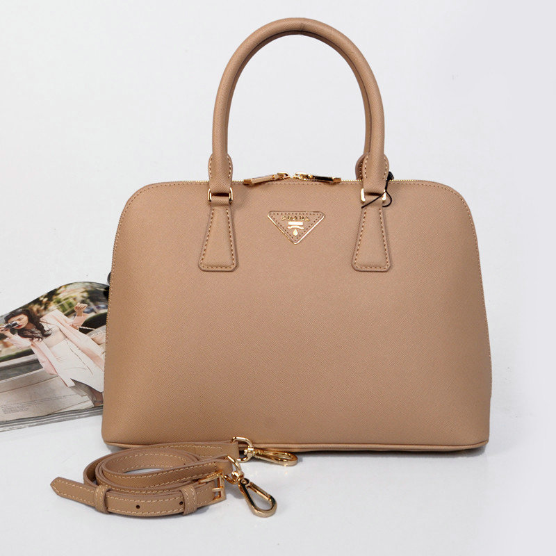 2014 Prada Saffiano Leather Two Handle Bag BL0816 lake apricot for sale